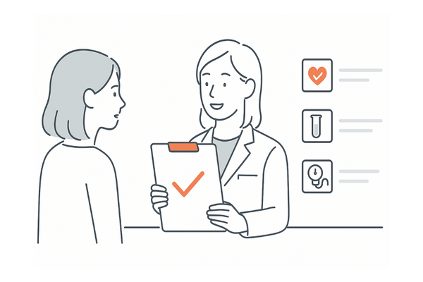 ミノキシジル内服薬は医師の管理下で定期チェックが必要という説明イメージ