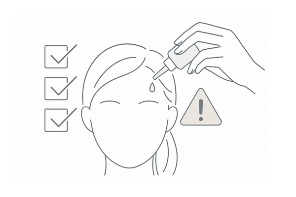 育毛剤を安全に使うための基本的な使用上の注意イメージ