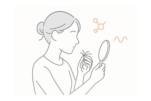 産後の抜け毛に悩むママのイメージとホルモン変化の不安