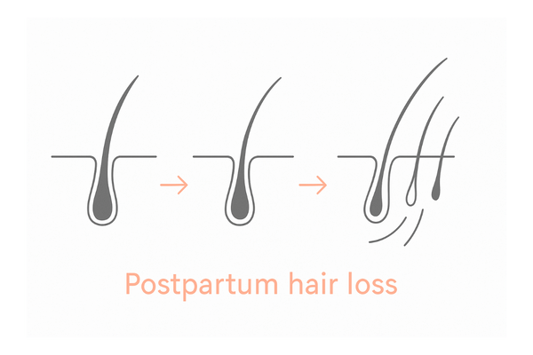 毛周期（成長期→休止期→脱毛）の流れと産後の一斉脱毛