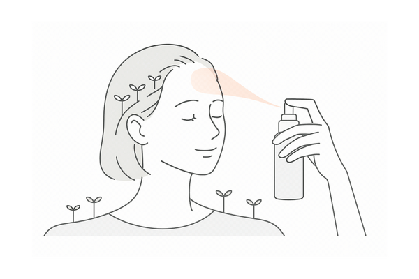 育毛剤が頭皮環境を整える“土台づくり”のイメージ