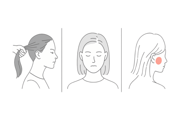 女性の薄毛原因３タイプ（牽引・ホルモン・炎症）