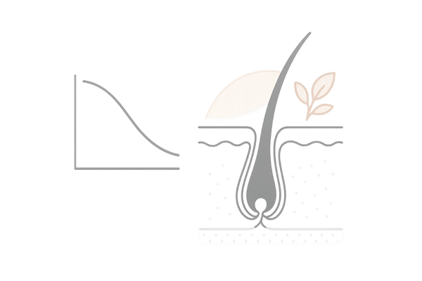 更年期の女性ホルモン低下と頭皮エイジングケアのイメージ