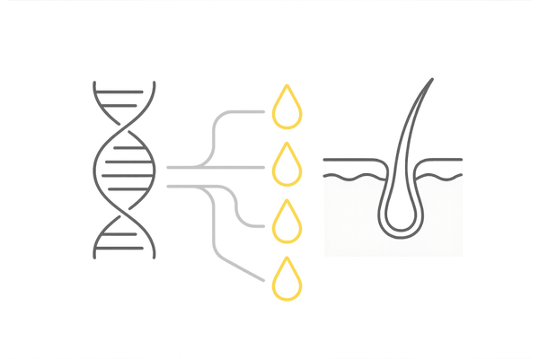 遺伝子検査に基づくパーソナライズ育毛ケアのイメージ