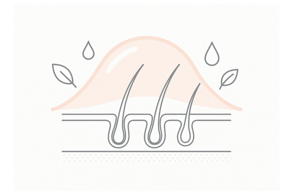 敏感な頭皮環境をやさしく整える低刺激成分イメージ