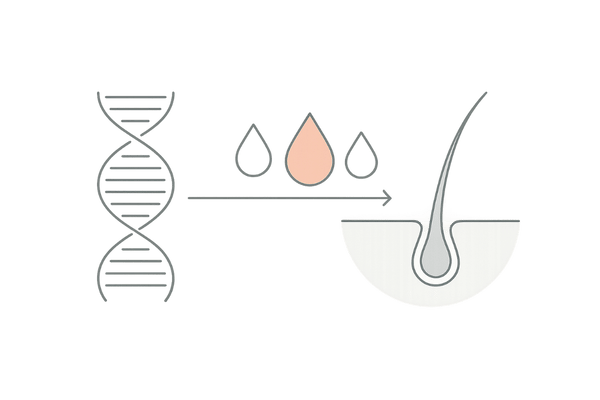 遺伝子検査で薄毛リスクを把握してから育毛剤を選ぶイメージ