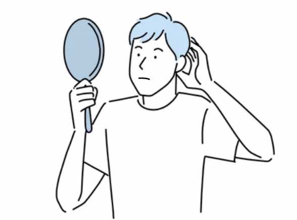 思春期以降から髪の毛が薄くなりはじめましたか?