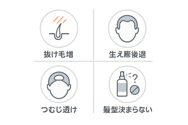 若ハゲかどうかを見分ける4つのチェックポイント