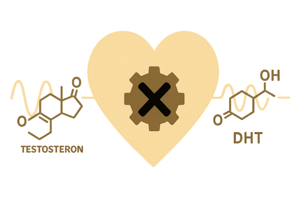 プロペシアによる胸痛の発生メカニズムを示すイメージ