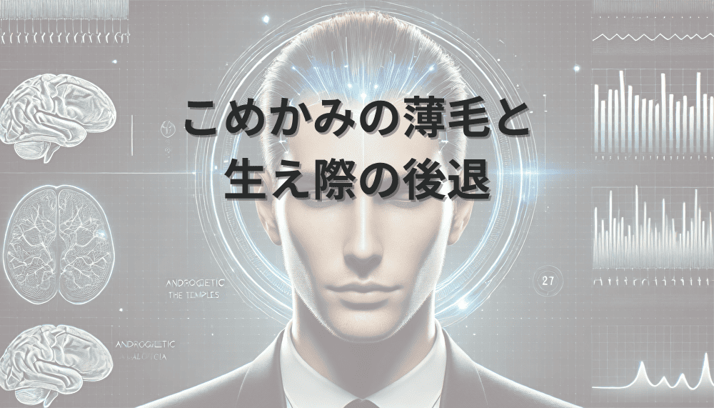 こめかみの薄毛と生え際の後退における男性型脱毛症の特徴