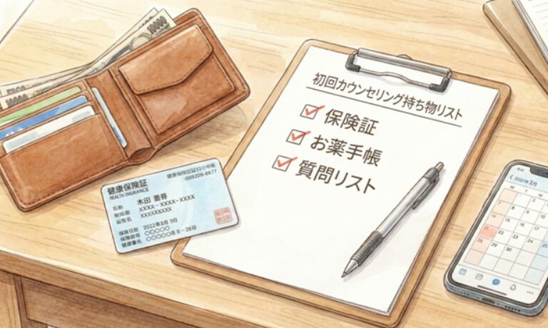 初回カウンセリングの持ち物や準備